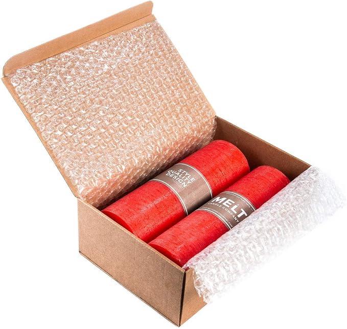 Set of 2 Pillar Candles 3" x 8" Unscented Handpoured Weddings, Home Decoration - Image 6