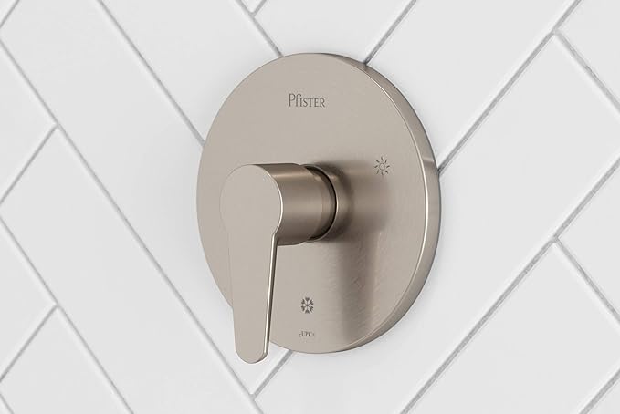 Pfister Pfirst Modern Valve Trim Only, Single Handle, Brushed Nickel Finish - Image 2