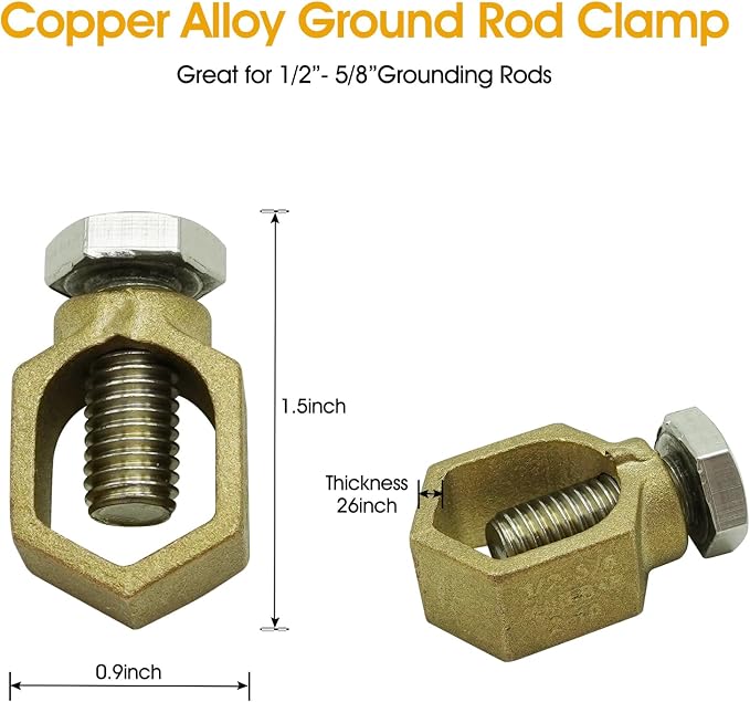 Copper Ground Rod Clamp Grounding Clamp - Image 2