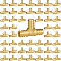 50-Pack 1/2 Inch PEX Tee Fittings | Brass by SUNGATOR