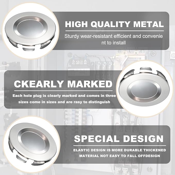 20 Pack 1/2" Knockout Seals, Galvanized Steel Electrical Box Plugs, Zinc-Plated - Image 4