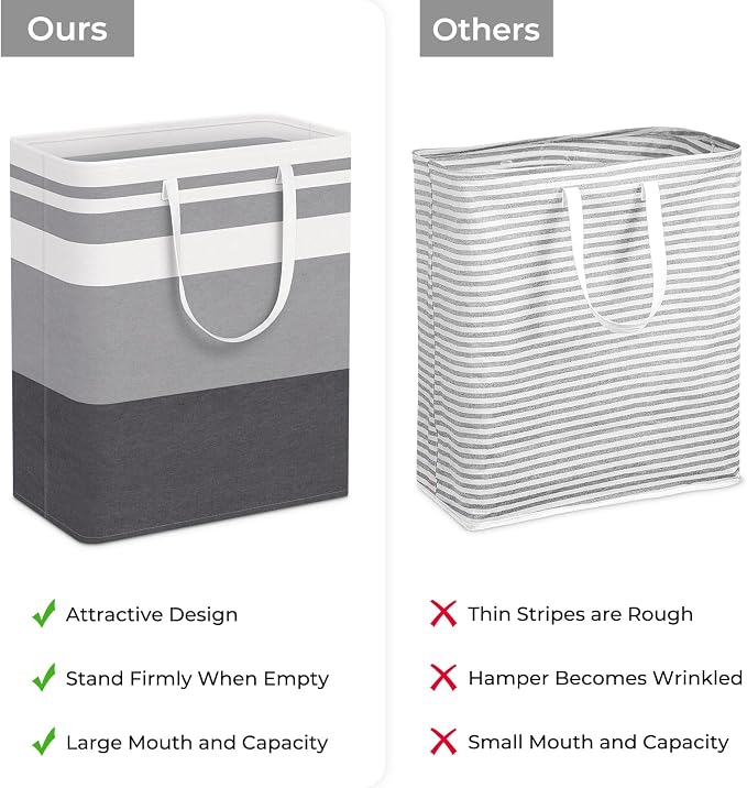 HomeHacks 2 Pack Laundry Baskets, Laundry Hampers Bags | Waterproof, - Image 3