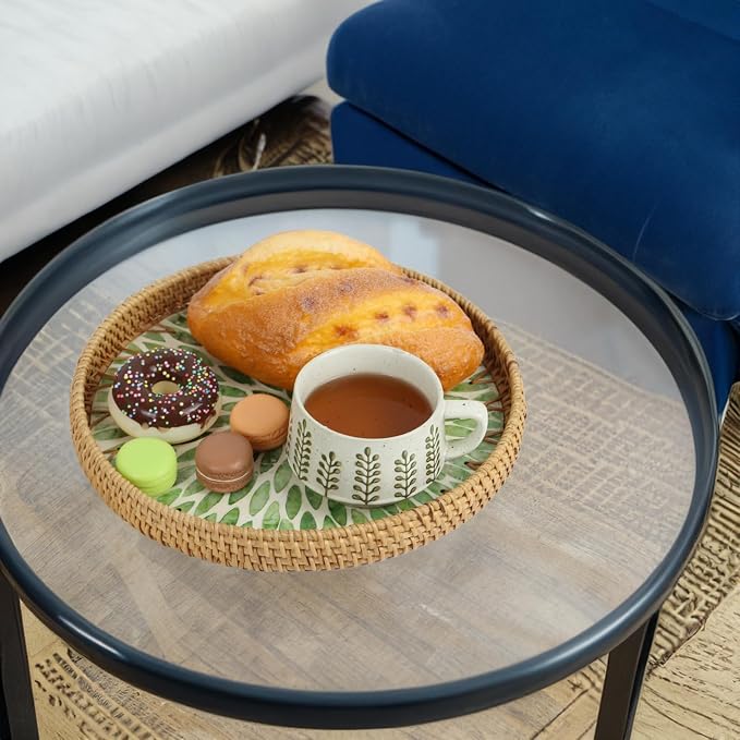 Round Rattan Serving Trays - Image 3