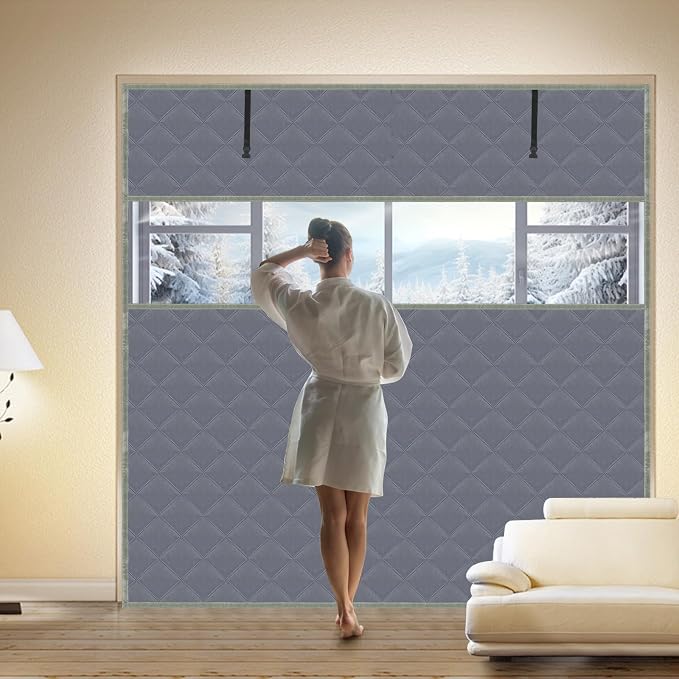 Thermal Window Cover for Winter, Visible Thermal Insulation, Reusable Oxford - Image 3