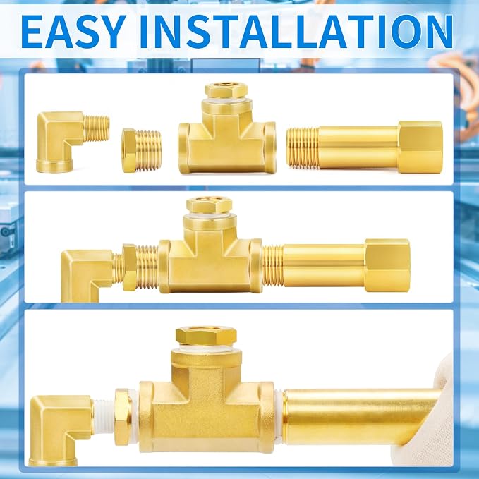 ChillWaves Brass Pipe Fitting, Long Nipple Pipe 1" NPT Male x 1" NPT Female - Image 7