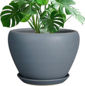 Ceramicfor 10 Inch Plant Pot, Ceramic Planter, Matte Gray | Planter by Ceramicfor