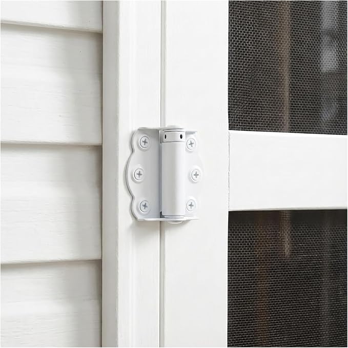 Nuk3y Screen Door Spring Hinge Set, Set Includes 2 Self-Closing Hinges & 1 - Image 4