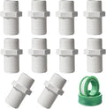 10 Pack 3/4 inch PVC Pipe Fitting Hex Nipple, Male 3/4" NPTx Male 3/4" GHT PVC by YTFSA