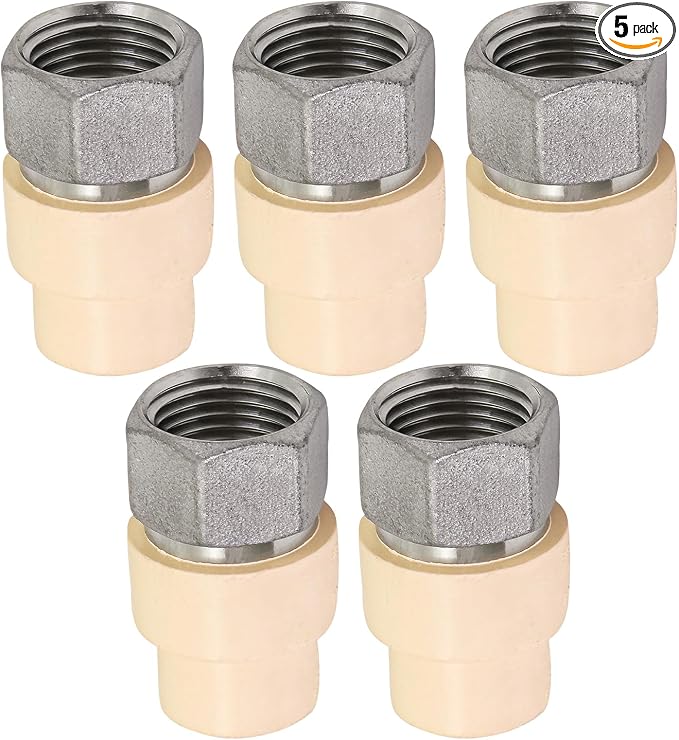 Midline Valve TTDQG012-OM-5 Female x CPVC Adapter Transition Pipe Fitting; by MidlineValve