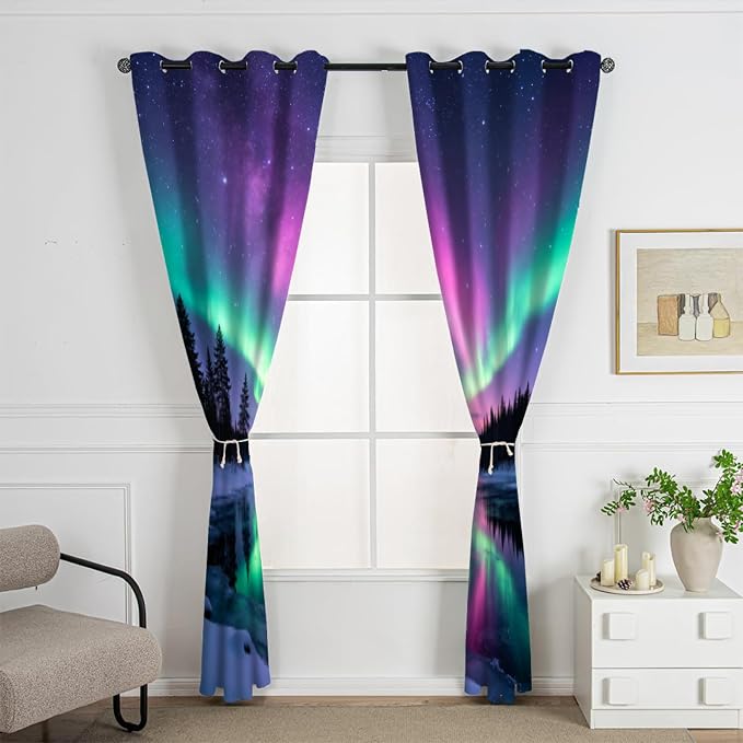 Aurora Ice Lake Curtains 2 Panels - Image 2