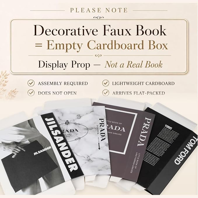 4 Pcs Decorative Books | Faux Marble Cardboard Coffee Table Decor | Minimalist - Image 2