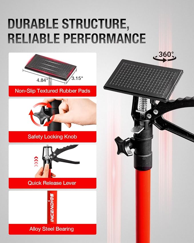 2PK Cabinet Jacks, 11.8 in to 23.6 in Adjustable Telescopic Support Pole | - Image 3