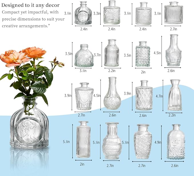 Glass Bud Vases Set of 64 - Image 7