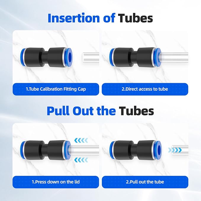 30PCS Quick Connect Air Hose Connectors 1/4 5/16 3/8 inch Straight Push to - Image 5