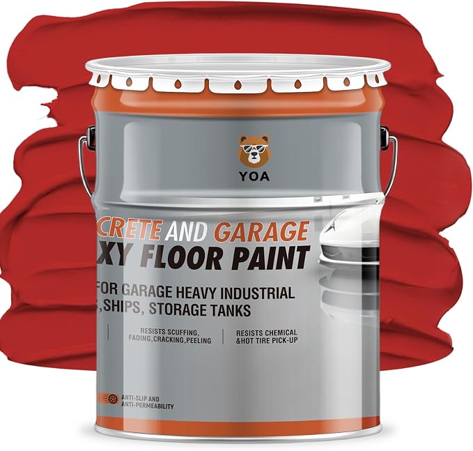 Epoxy Floor Paint Kit, 4 Gallon Red - Image 7