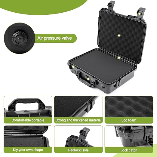 NineLeaf Hard Case with DIY Customizable Foam Insert 14.3 x 11.4 x 4.5 Inch | - Image 3
