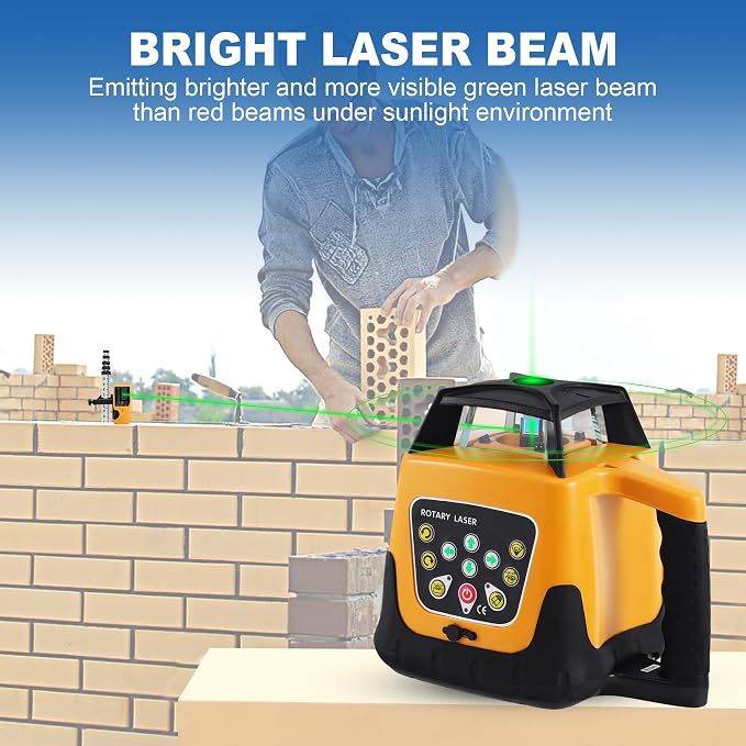 IP54 Green Beam 360° Rotary Laser Level - Image 3