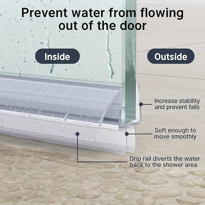 AmazerBath 3-Pack 15.75" Shower Door Bottom Seal - Image 6