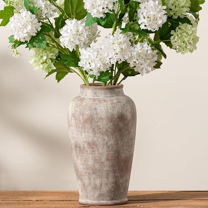 Ceramic Rustic Vase, Large Flower Vase Tall Farmhouse Decorative Vase Floral - Image 9