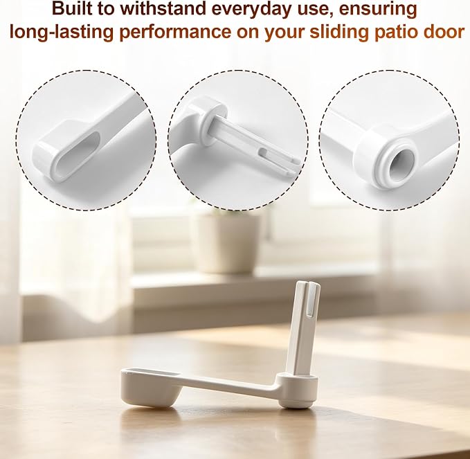 White Sliding Patio Door Latch Lever - Image 3