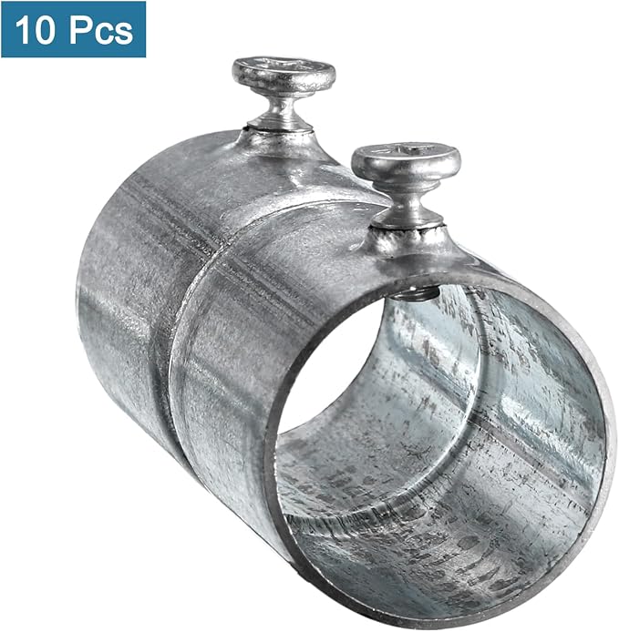 uxcell EMT Coupling, 22mm EMT Set Screw Coupling Conduit Fittings 57mm Length - Image 3