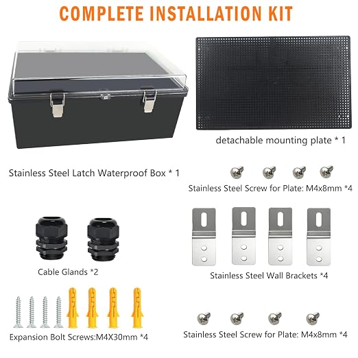 Electrical Junction Box, IP67 Waterproof Outdoor Box ABS Plastic Enclosure - Image 7