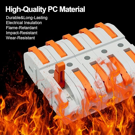 20Pcs Lever Wire Connectors, 1 Conductor | 1 Conductor Splicing Compact - Image 3