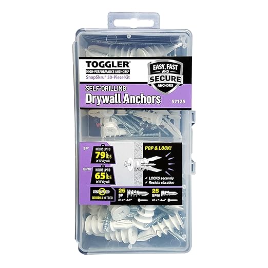 TOGGLER SnapSkru SP Drywall Anchors by TOGGLER
