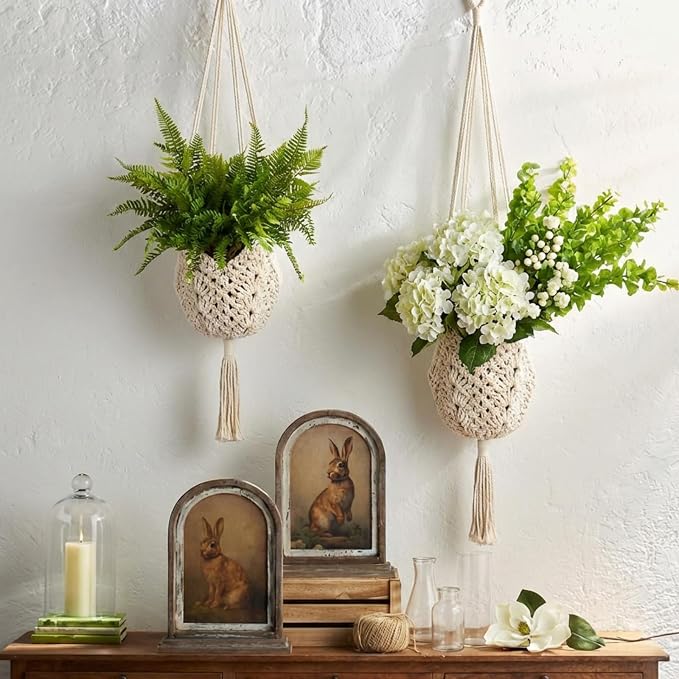 Shappy 1 Pack Boho Macrame Plant Hanger - Image 4