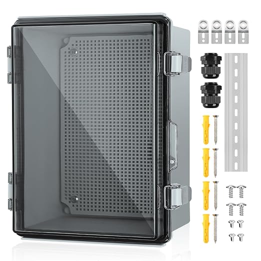 IP67 Outdoor Electrical Junction Box Waterproof 13.8''×9.8''×5.9" | by JOISYOYA