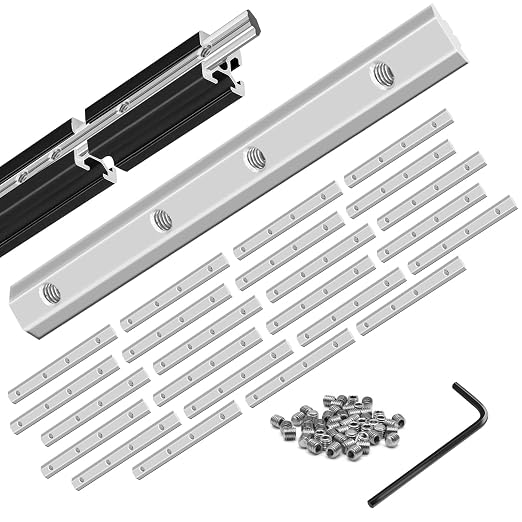 24pcs3030 Straight Connector Joint Plate Corner Bracket Silver | 3030 Hardware by SeekLiny