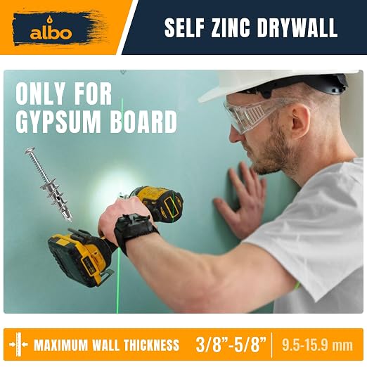 ALBO #6 Zinc Self-Drilling Drywall Anchors - Image 4