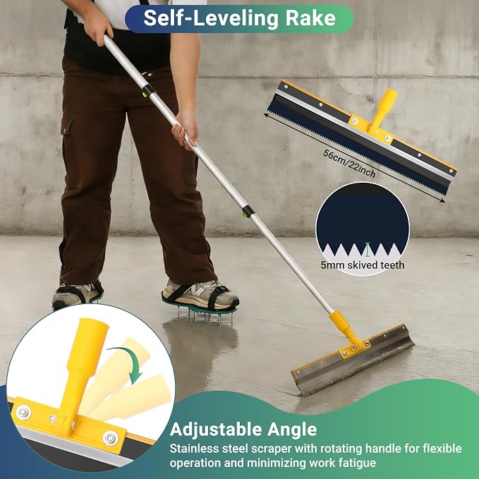 Wayona Self Leveling Concrete Tool Kit, Epoxy Floor Paint Tool - Image 6