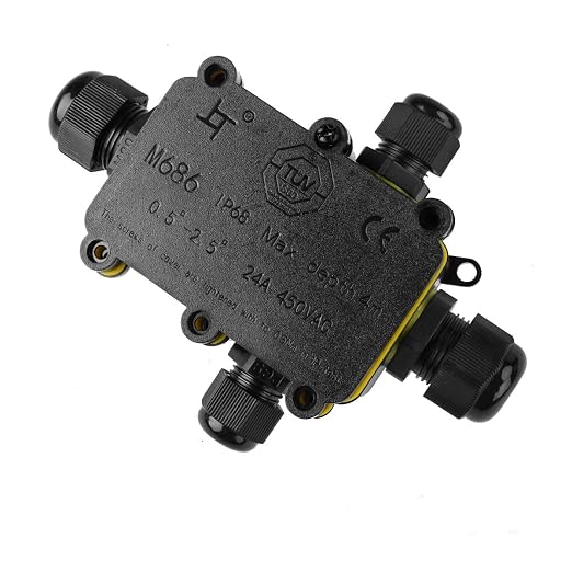La Vane IP68 Waterproof 4 Way Electrical Junction Box by La+Vane