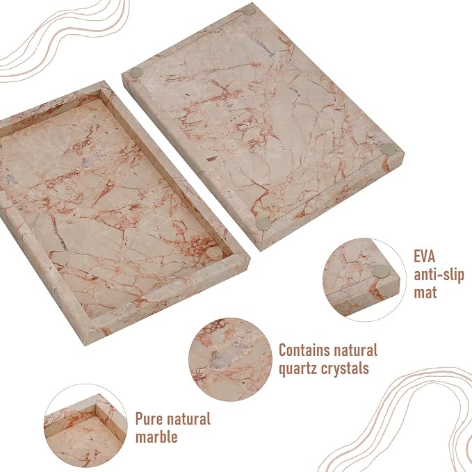 Marble Bathroom Tray, Pure Natural Vanity Tray | Marble Trays - Image 3