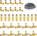 100 Pack Foskan 3/4 Inch PEX Barb Crimp Fittings Set | 10 Pieces Each:Elbow by Unknown