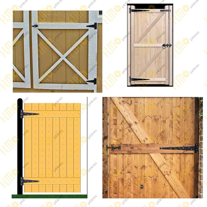 HLMOptimo Heavy Duty T Hinge Tee Hinge T Strap Hinge Shed Hinge Gate Hinge Barn - Image 4