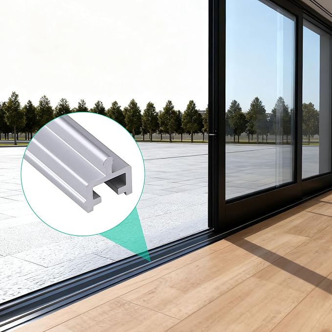 8 FT Aluminum Sliding Screen Door Track, Bottom Track Replacement - Image 6