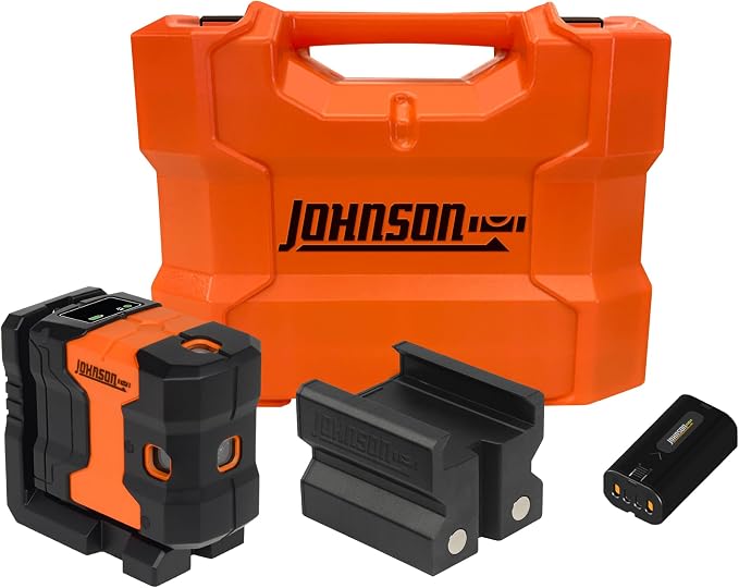 Johnson Level & Tool JDT300-GN5D Laser Level, Self-Leveling Kit 5 Dot Laser by Johnson