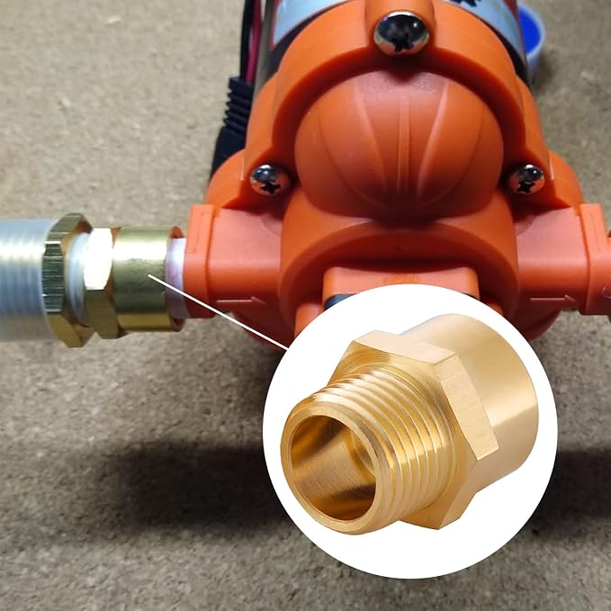 2 Pack 1/2" G Female Thread to US 1/2" NPT Male Thread Pipe Fitting, Brass Pipe - Image 5