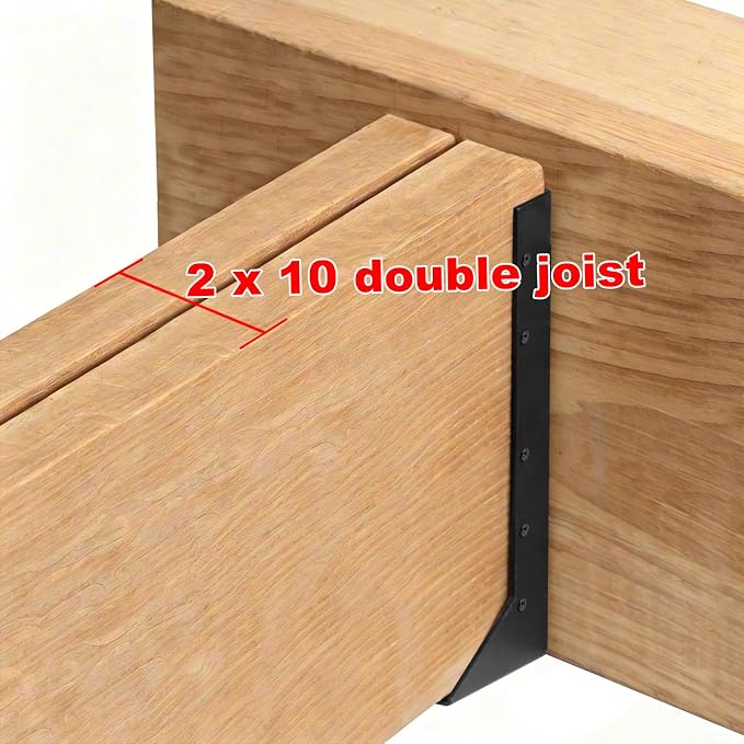 GBGS 4 Pack Double 2 x 10 Concealed Joist Hanger, 14 Gauge - Image 2