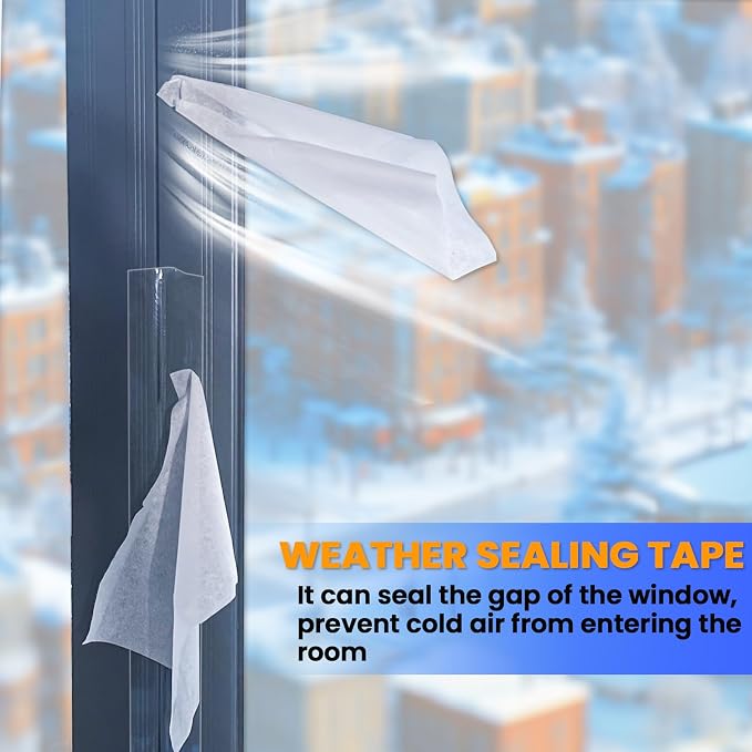 Window Weather Sealing Tape 2 in x 33 FT Window AC Insulation Sealing Tape | No - Image 3
