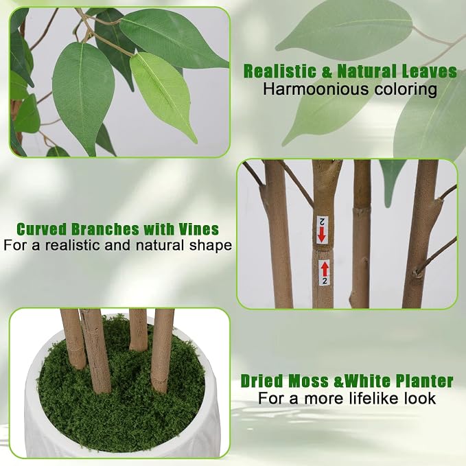 GTIDEA 6FT Artificial Ficus Tree - Image 3