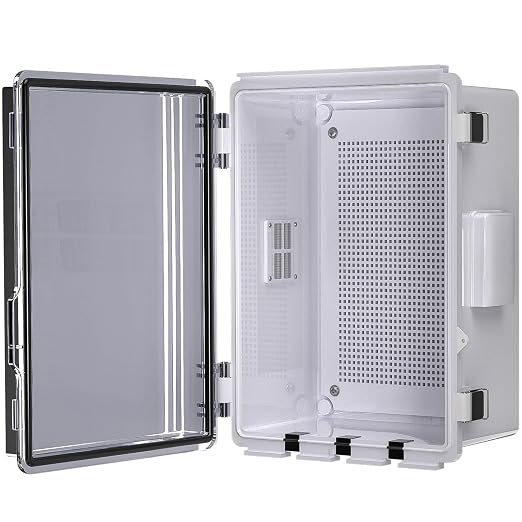 ABS Electrical Junction Box, Ventilated Design, Cable Grommets, IP65 Waterproof by ANIMACYN