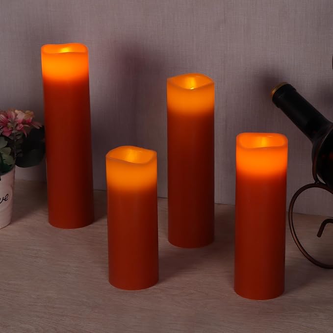 Flameless Candles Battery Operated Candles Real Wax Pillar LED Candles - Image 5