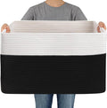JMvicyroam 65L Large Woven Cotton Rope Blanket Basket, Freestanding by JMvicyroam
