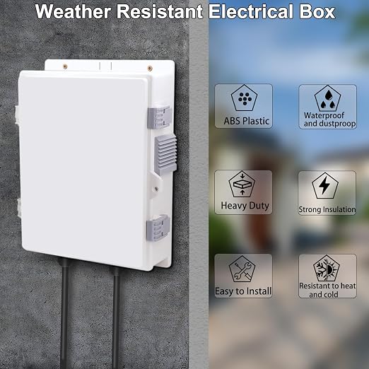 Outdoor Electrical Junction Box, Ventilation and Heat Dissipation ABS Plastic - Image 2