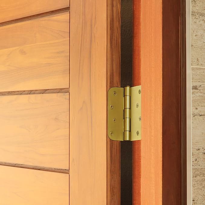 Design House Interior Door Hinge, Satin Brass | 5/8" Radius, Transitional - Image 7