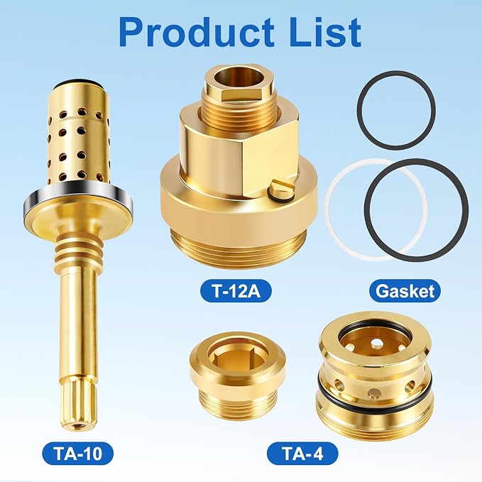 1 Set Shower Valve Rebuild Kit, TA-10 Flow Control Spindle & TA-4 Hot and Cold - Image 7