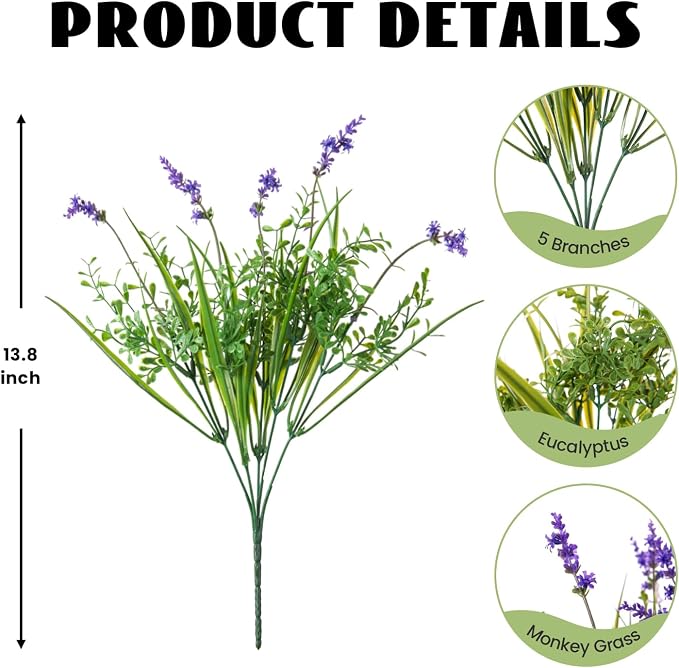 Hrobek Outdoor Faux Plants UV Resistant Fake Greenery - Image 2